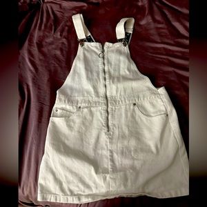 White Denim Overall Dress
